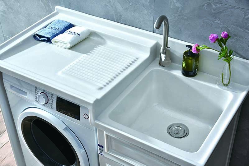 Solid Surface Laundry Cabinet best